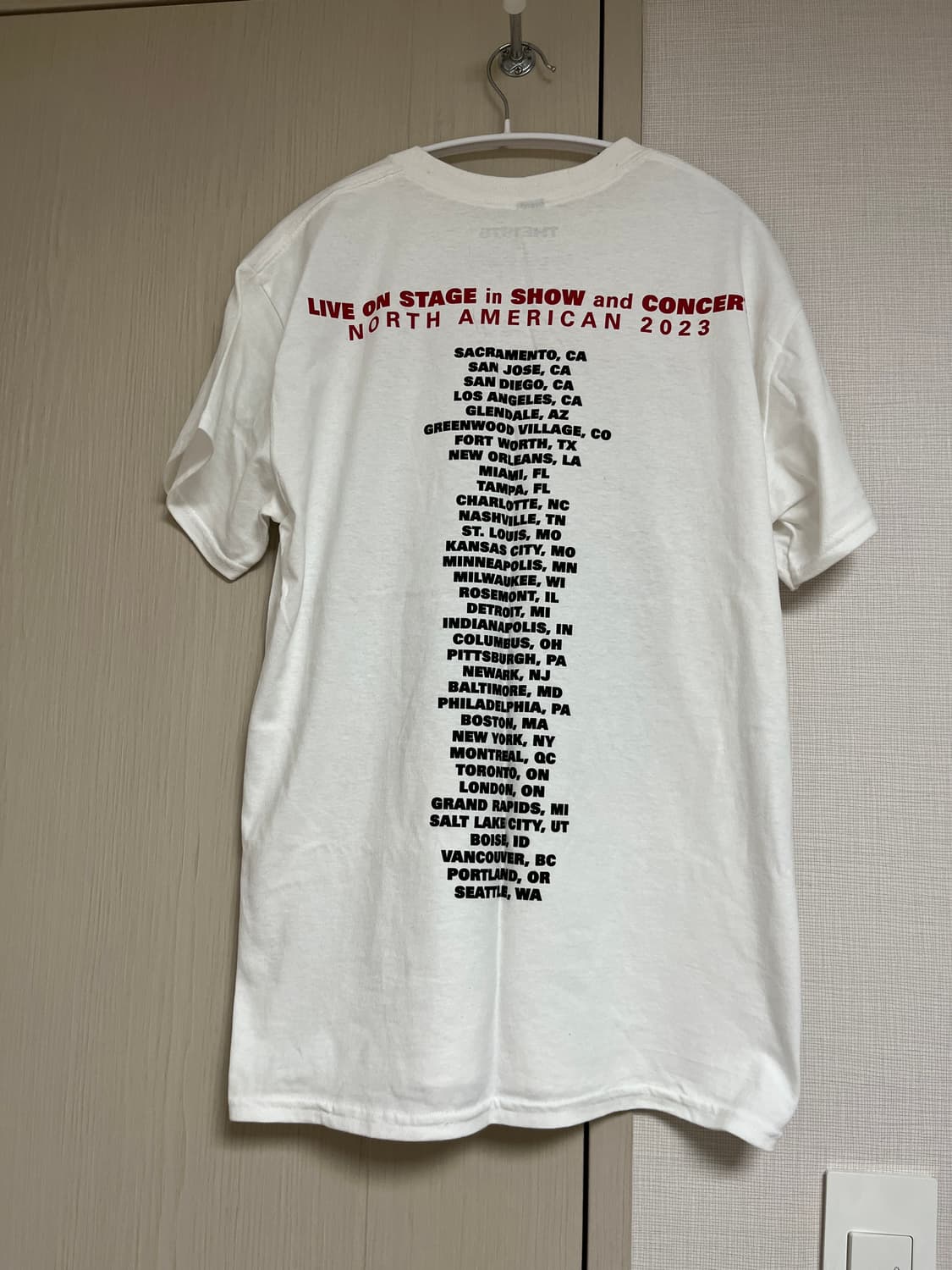 the1975 북미투어 콘서트 밴드 티셔츠 상품이미지2