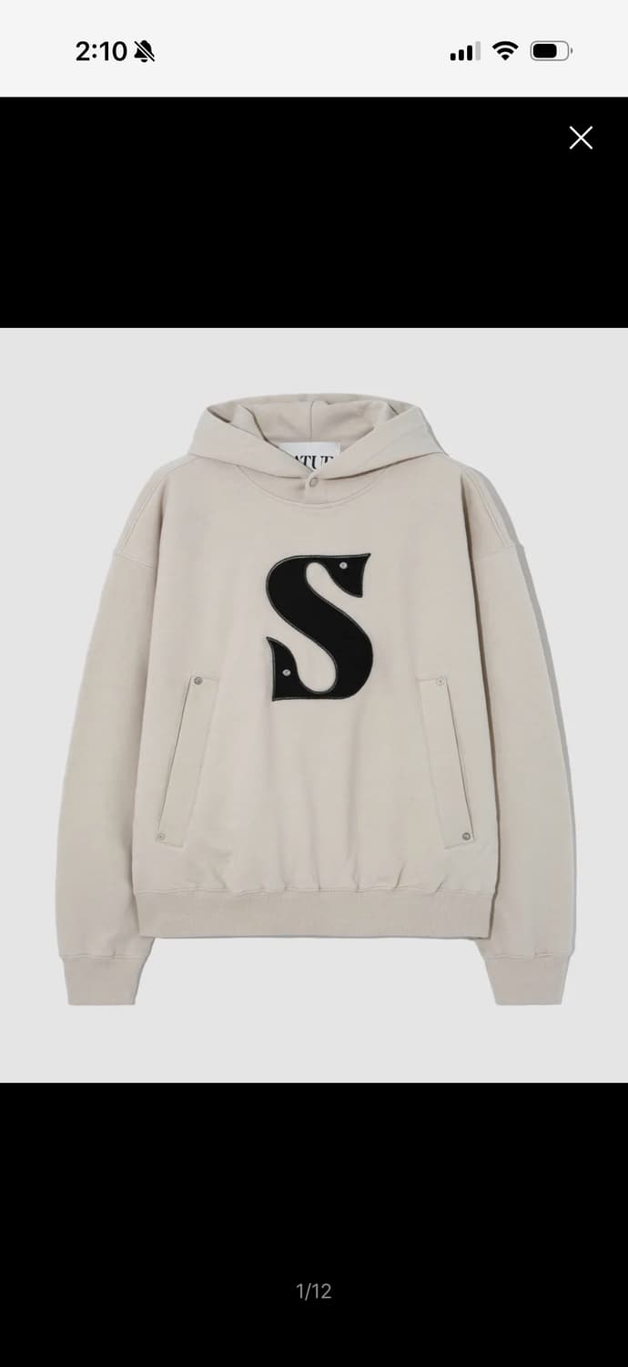 세터 아플리케 후드 바닐라크림 상품이미지1