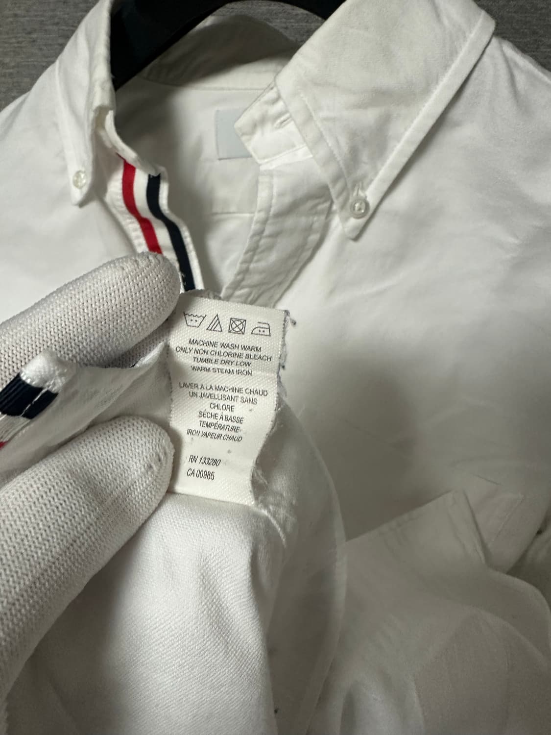 톰브라운 히든삼선 셔츠 화이트 (1) 상품이미지6