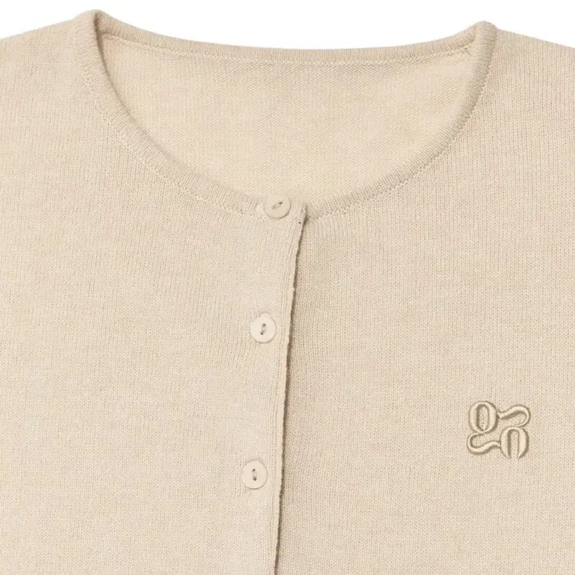 glowny 글로니 에디 니트 가디건 베이지 크롭 상품이미지2