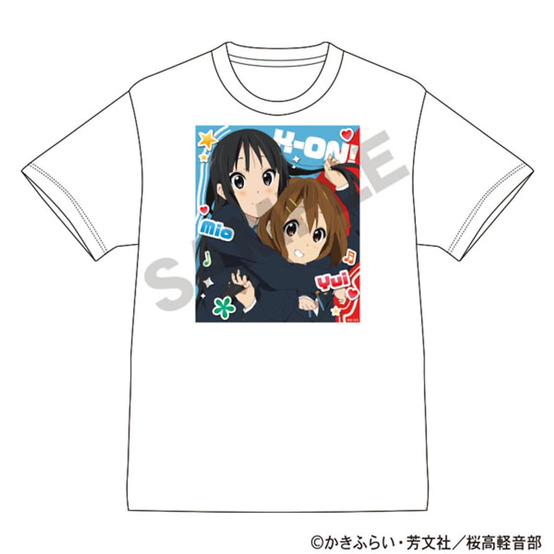 케이온! 티셔츠 히라사와 유이&아키야마 미오 상품이미지1