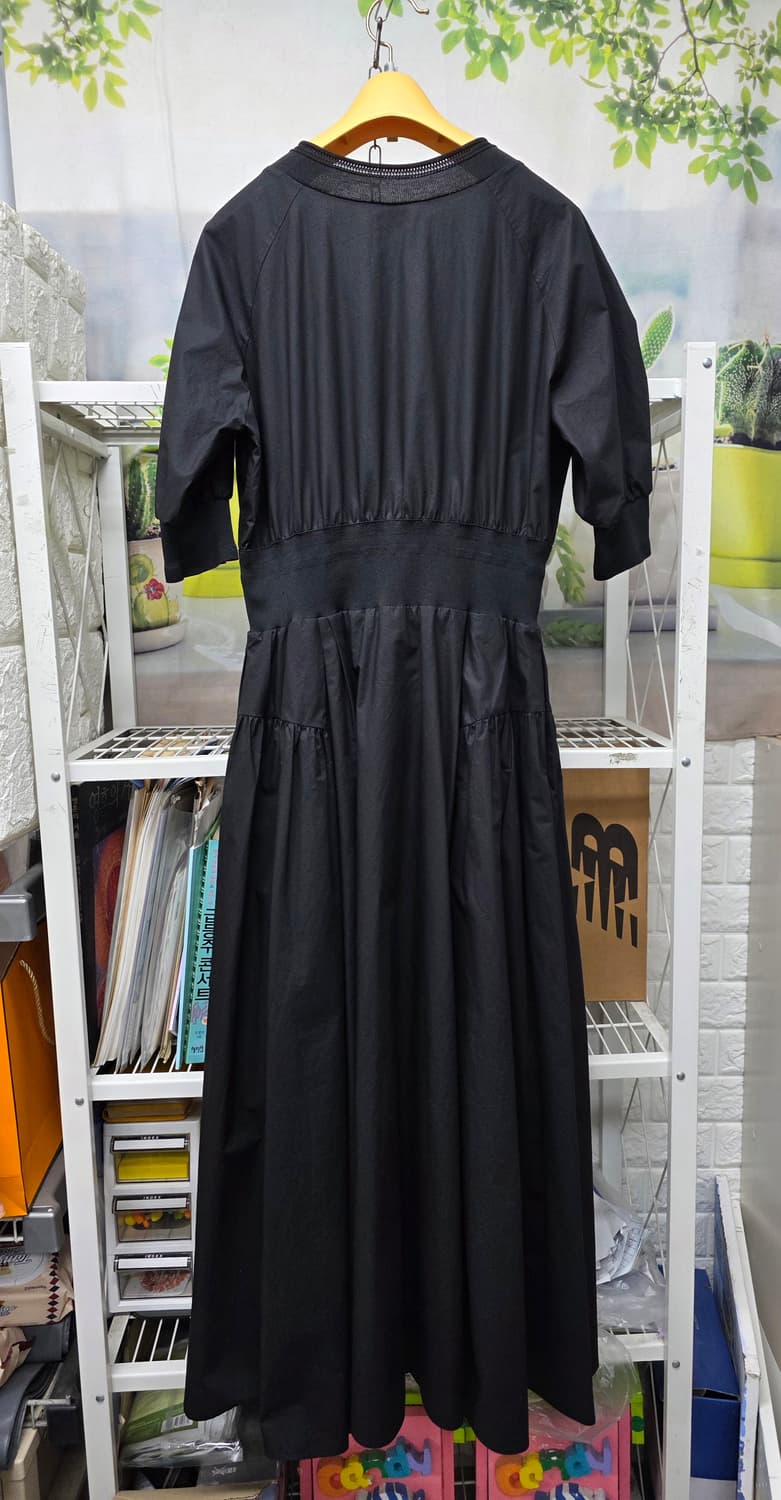 타임 반팔 롱원피스 55 셔링 플레어 허리밴딩 풀집업 원피스 WM33 상품이미지3