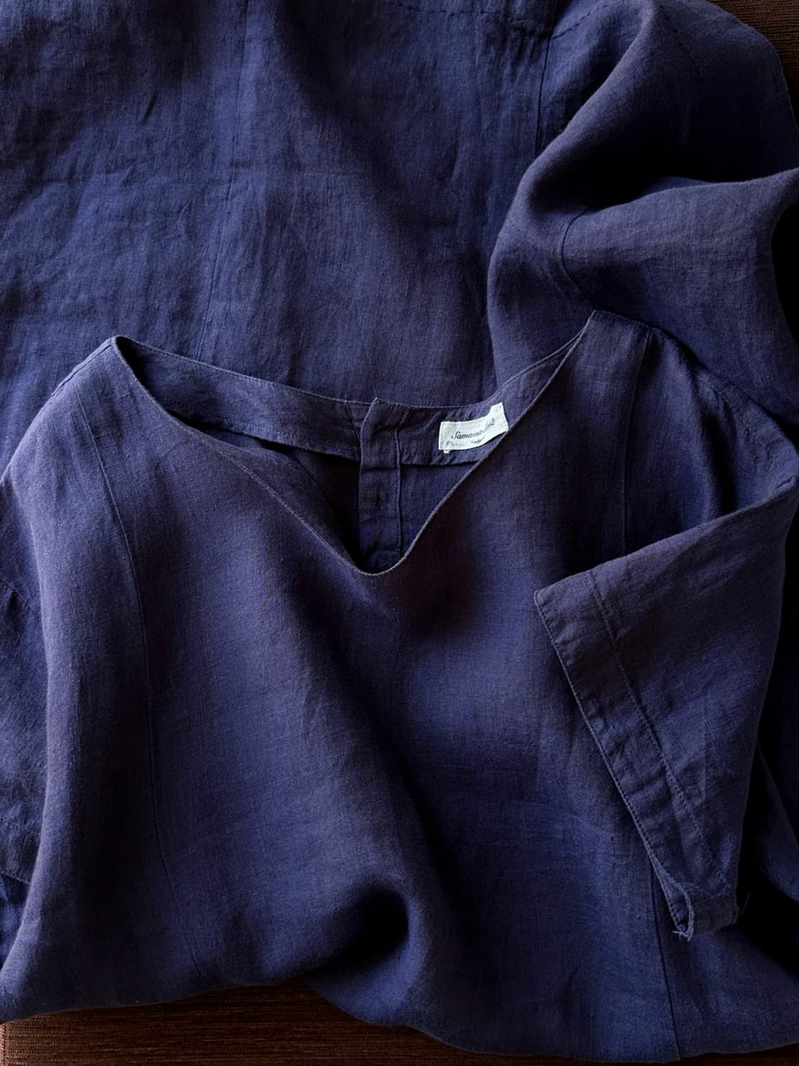 Linen wide design onepiece 상품이미지1