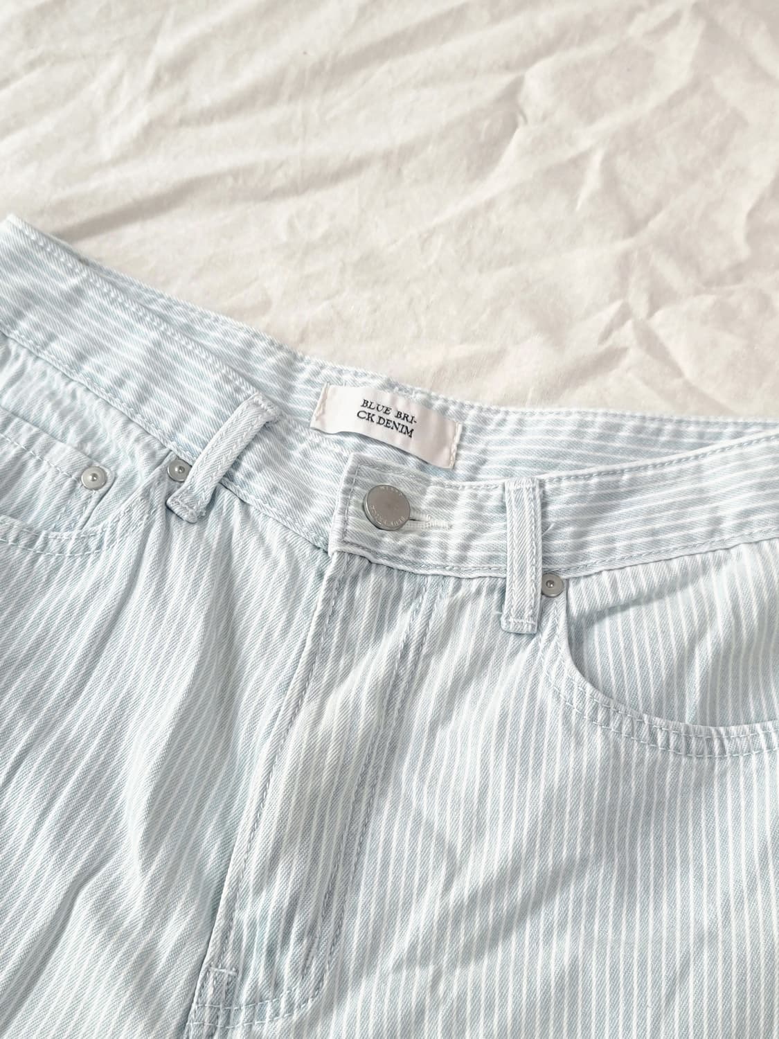 BLUE BRICK DENIM 스트라이프 와이드 팬츠 상품이미지2