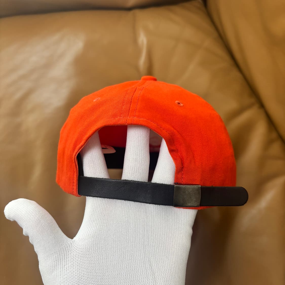 BEAMS 빔즈 빔스 6패널 볼캡 모자 워시드 오렌지 상품이미지7