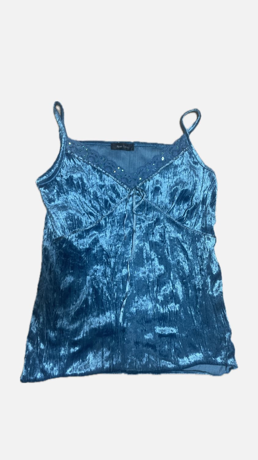 레이스 벨벳 슬립 나시  상품이미지1