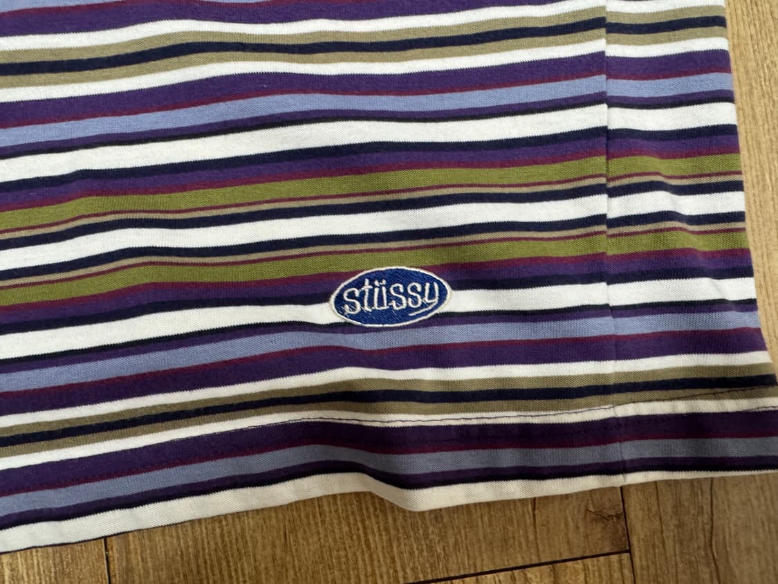 [M] 80s 스투시 스트라이프 티셔츠 상품이미지4