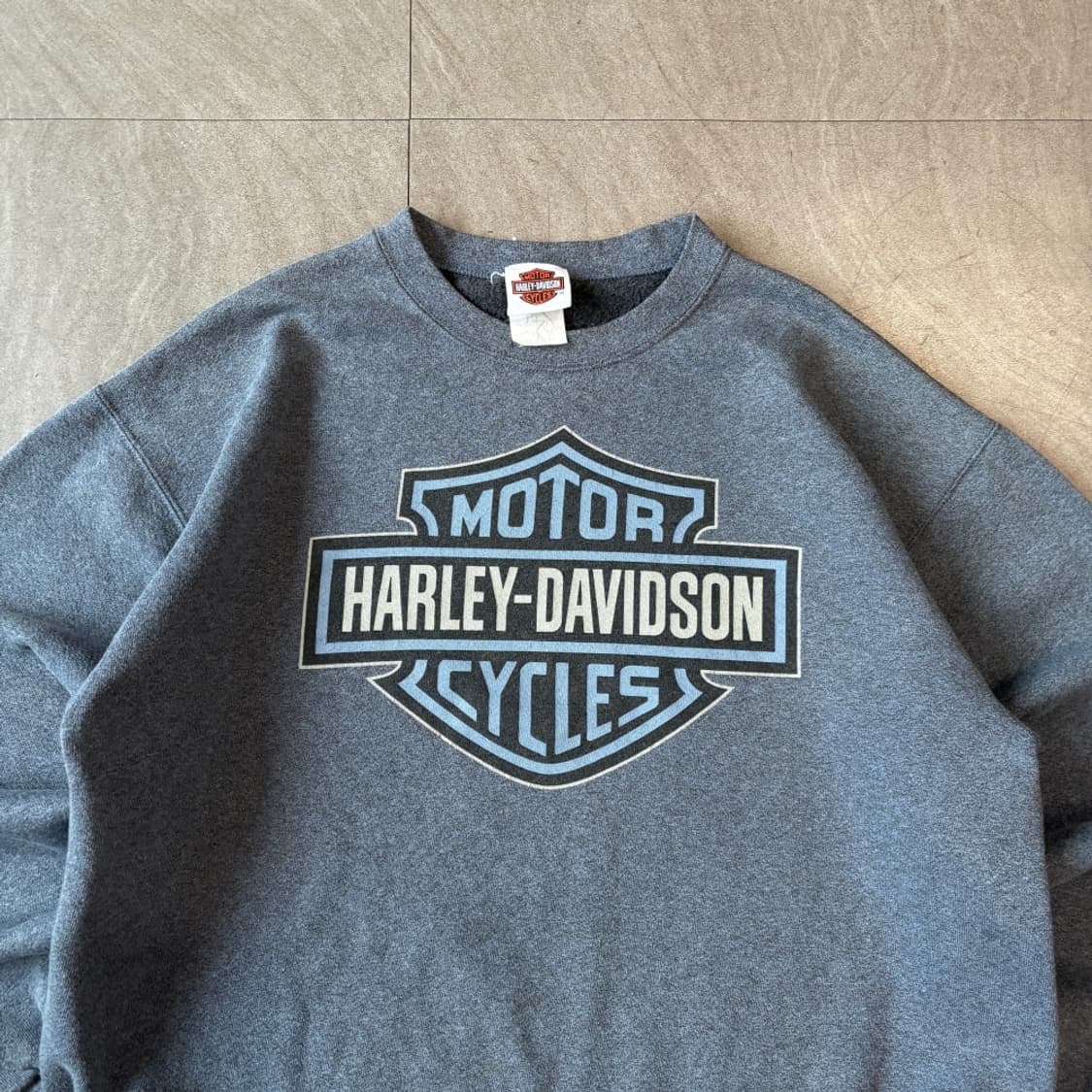 00년대 생산 할리 데이비슨 스카이블루 스웻셔츠 맨투맨 상품이미지3