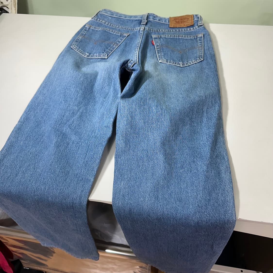 우먼M 리바이스515 보이핏 연청워시드 데님팬츠 청바지 상품이미지7