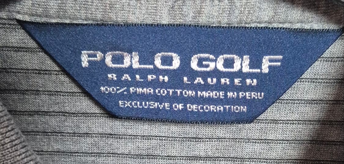 오버핏 S ) 폴로 골프 그레이 스트라이프 PK 반팔티 상품이미지3