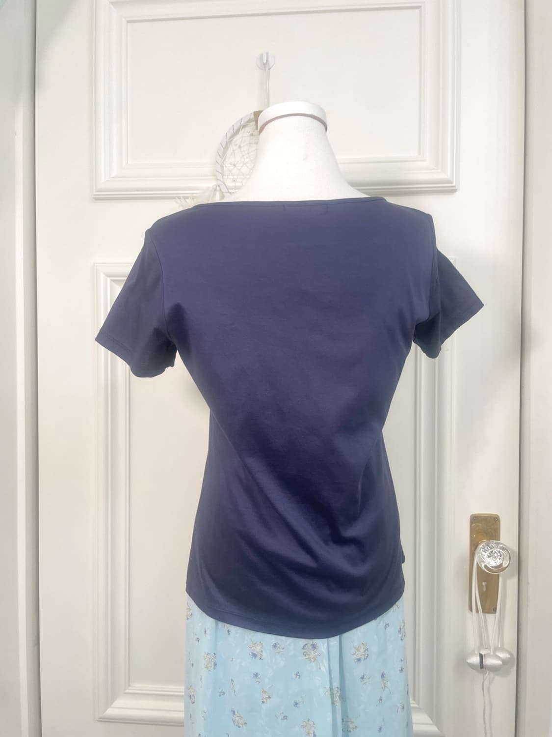 navy ruffle point summer half top 상품이미지6