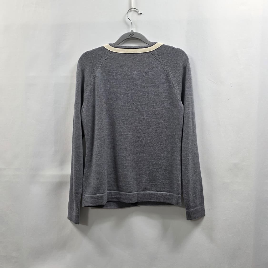 0771 [COACH] 코치 울100 가디건 배색 니트 S 상품이미지3