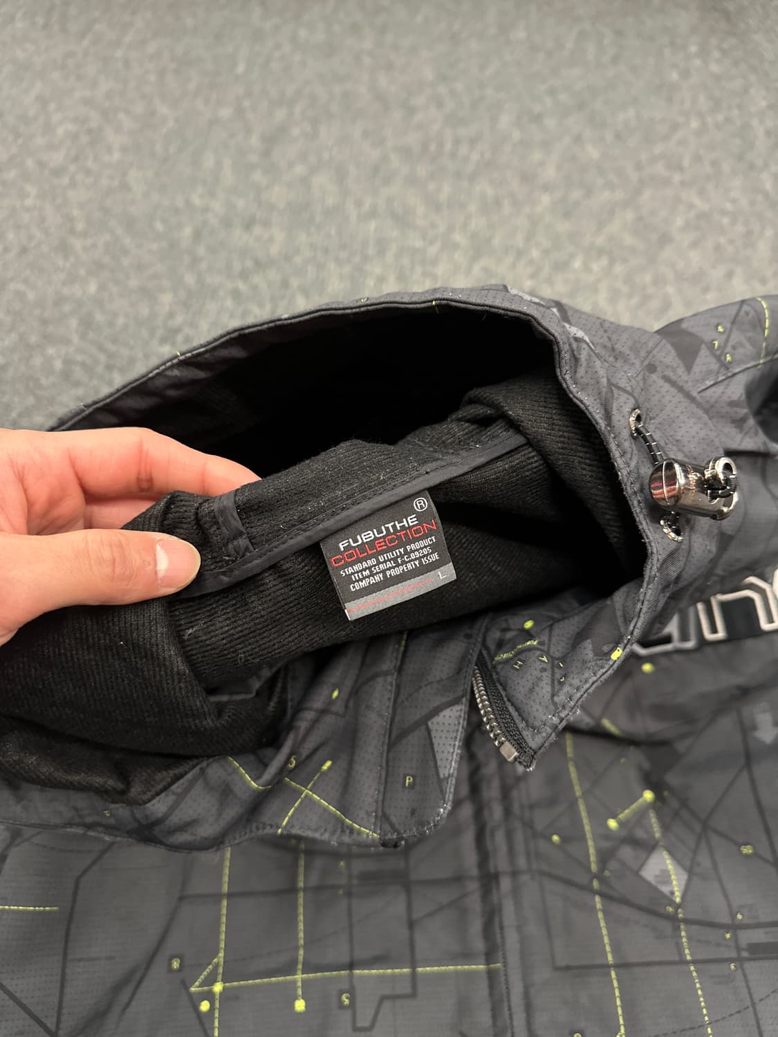 L) 후부 빈티지 바람막이 자켓 차콜 상품이미지6