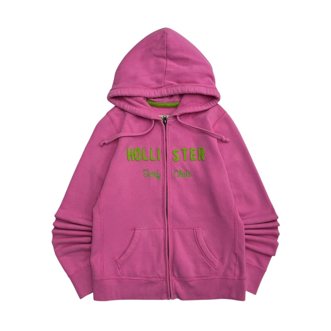 홀리스터 그린 센터로고 딸기우유맛 후드집업 L 상품이미지2