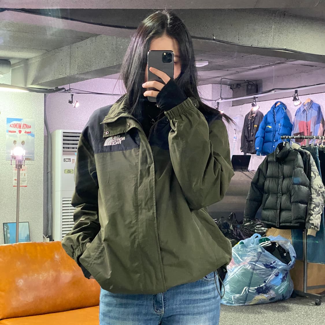 노스페이스 화이트라벨 카슨 마운틴  바람막이 올리브 B3521  상품이미지1