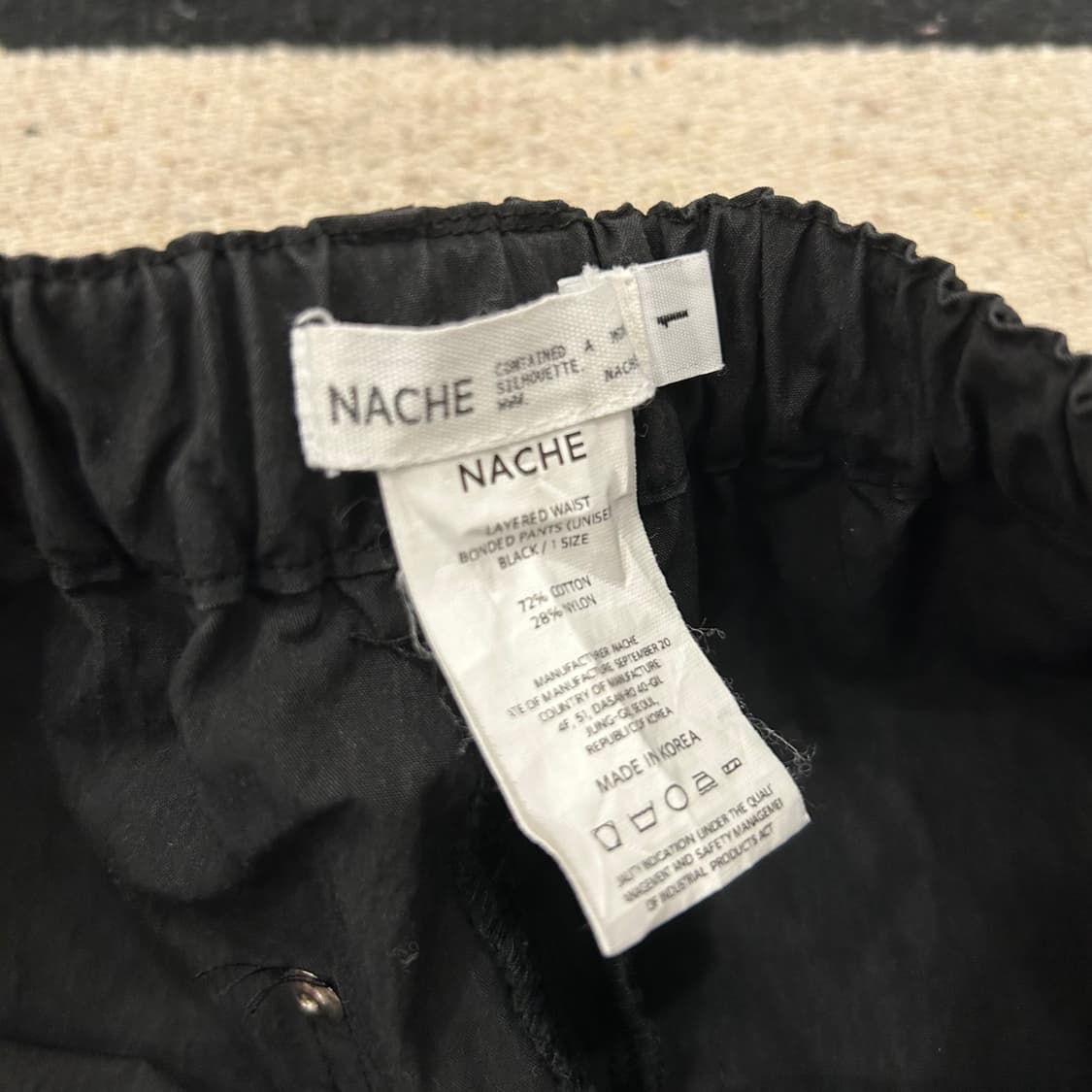 Nache 나체 레이어드 웨이스트 본디드 팬츠 상품이미지3