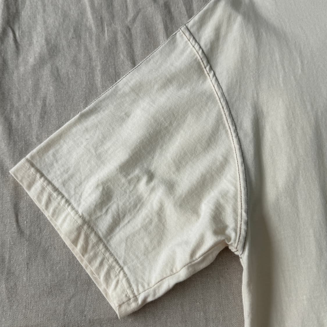 707 플랜 패치 스티치 크림 반팔 100-105 상품이미지4