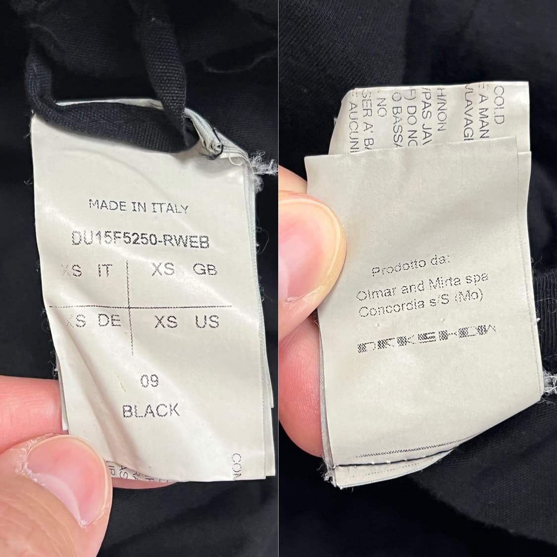 릭오웬스 15FW 다크쉐도우 스트랩 레벨 티셔츠 블랙 상품이미지6