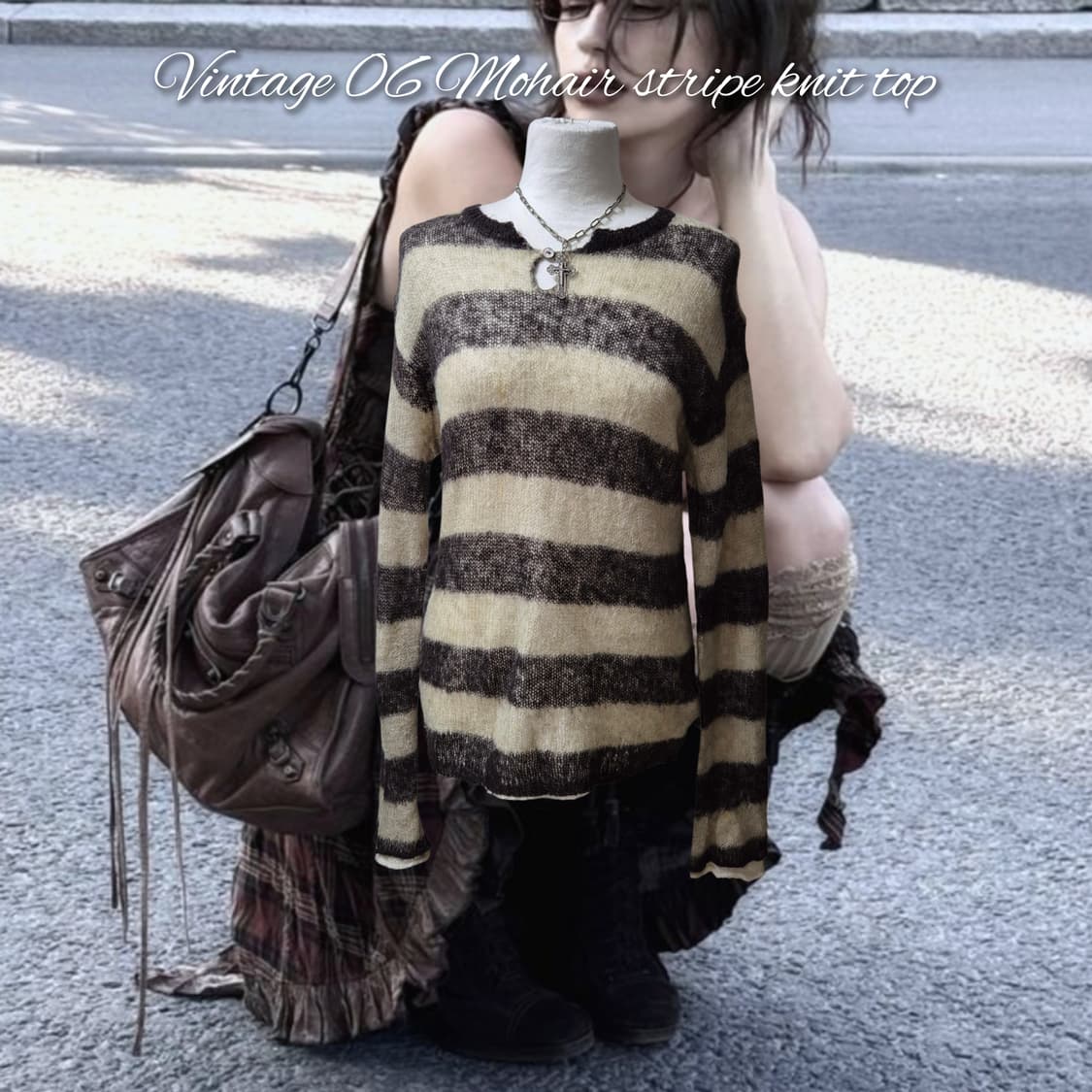 Vintage 06 Mohair stripe knit top 상품이미지1