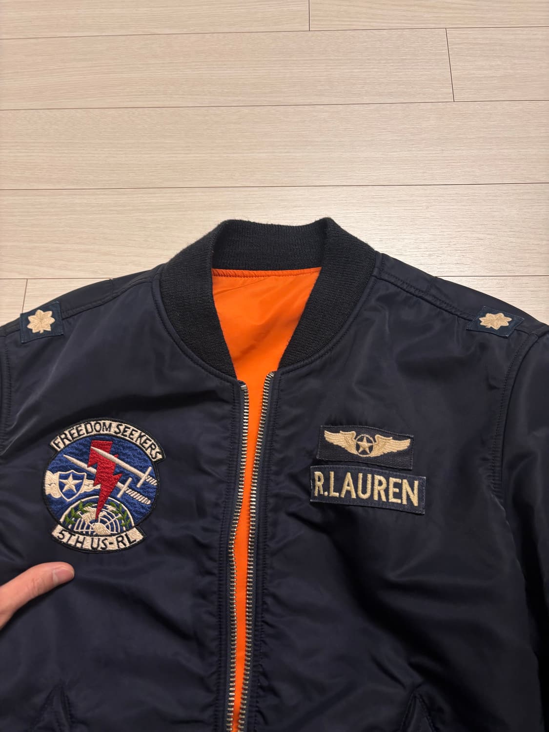 (Msize) 폴로 소령 플라이트 자켓 네이비 상품이미지2