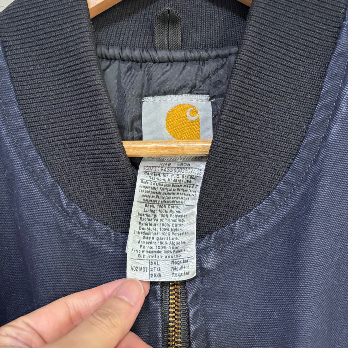 2XL 칼하트 덕 액티브 자켓 베스트 네이비 상품이미지3