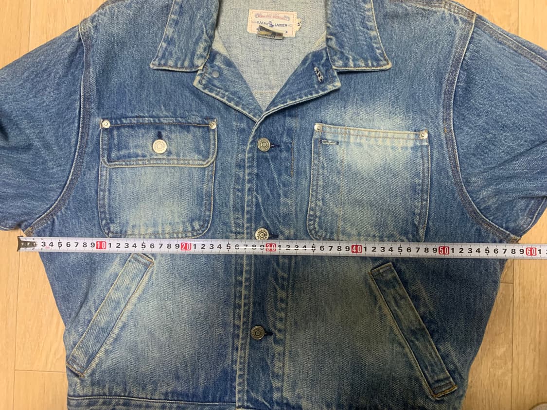[M] 90s 랄프로렌 덩가리 데님 성조기 자켓 상품이미지3