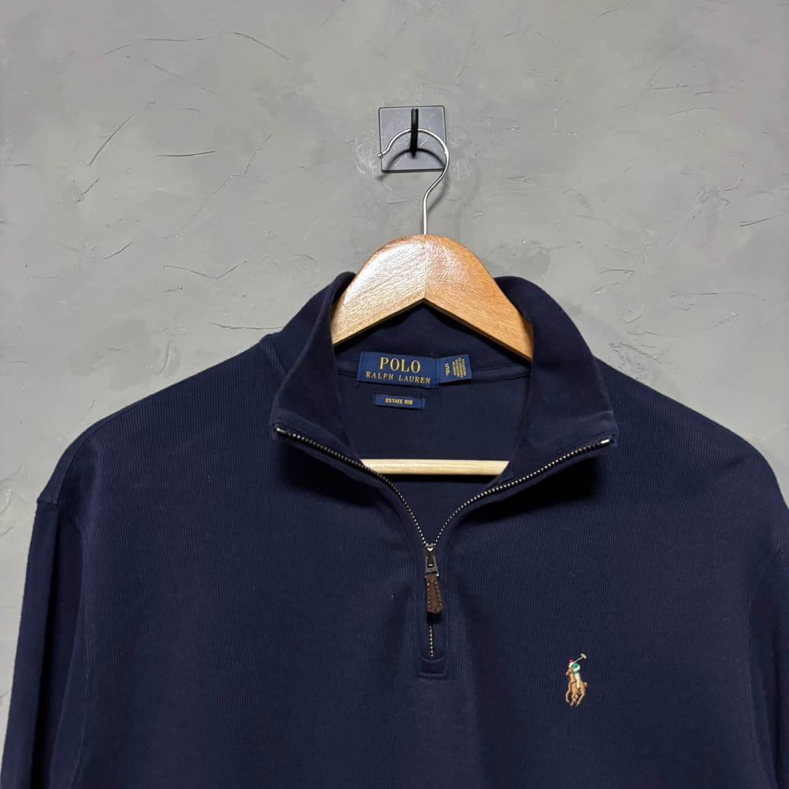 폴로 랄프로렌 신형 니트 반집업 네이비 상품이미지2