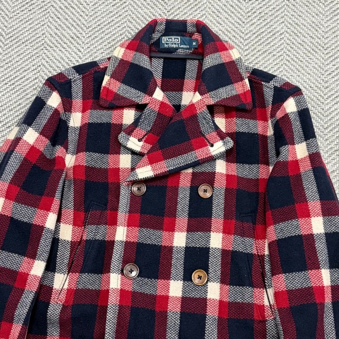 폴로랄프로렌 체크 더블 반코트 v3144 상품이미지3