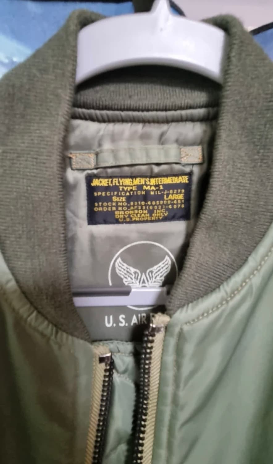 브론슨 ma-1 L 중국판  상품이미지2