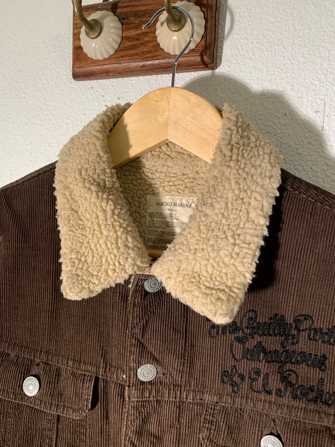 와코마리아 체인스티치 코듀로이 보아 자켓 상품이미지4