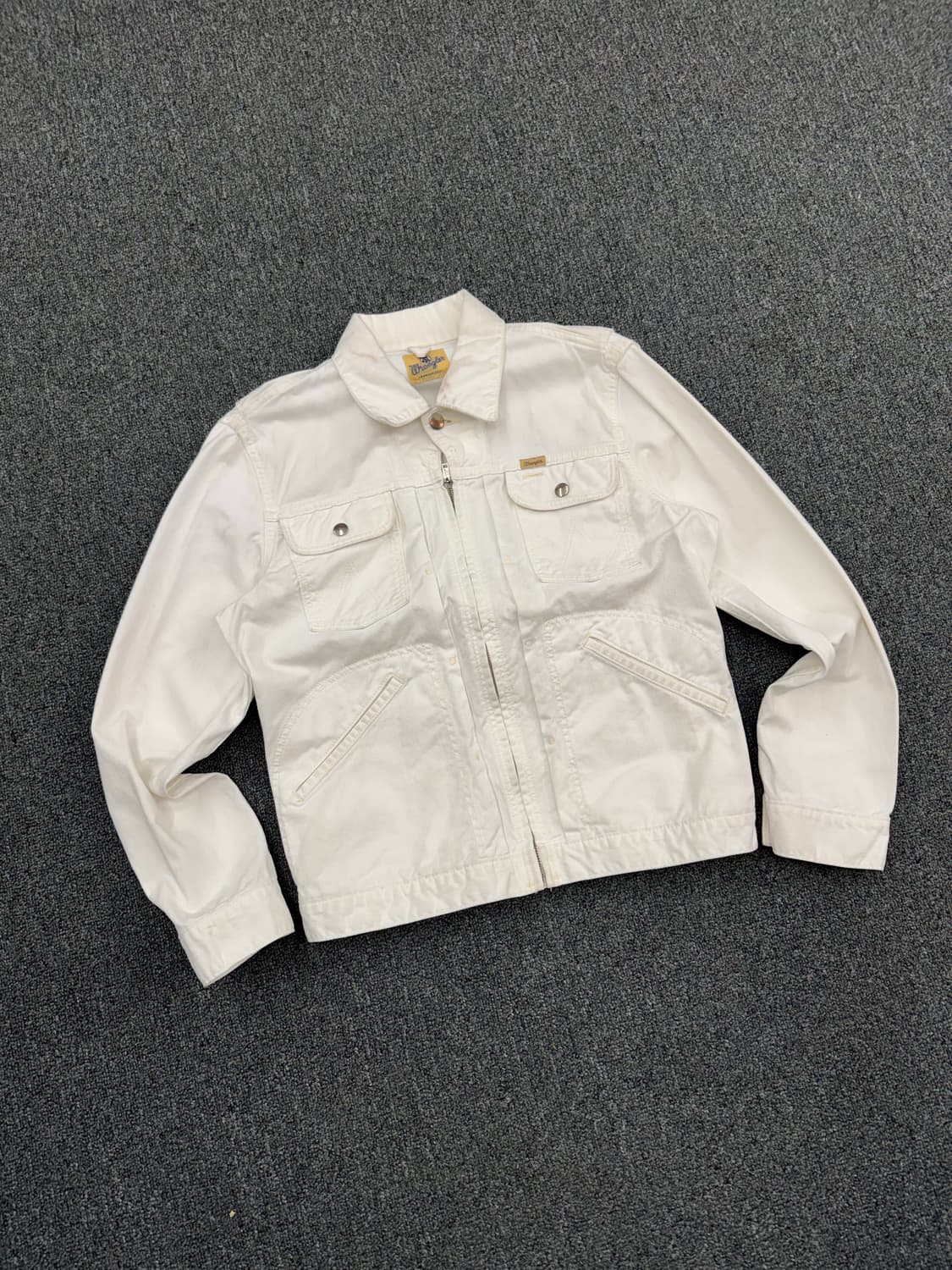 OS)랭글러 빈티지 124MJ 화이트 데님 트러커 자켓 상품이미지3