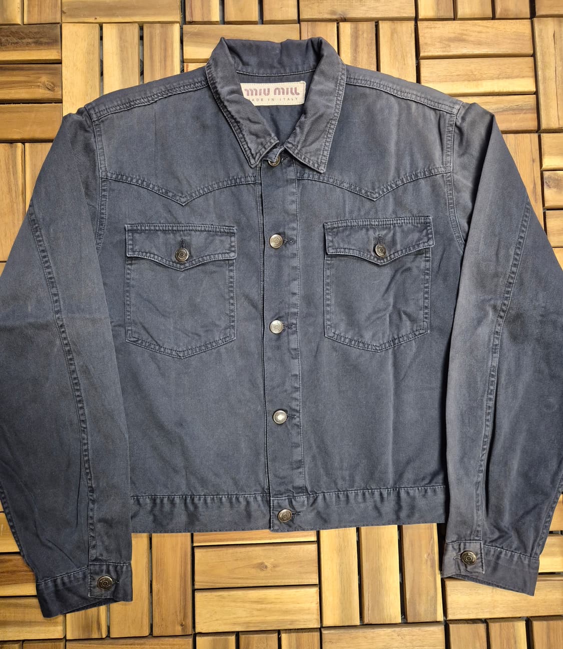 miu miu 미우미우 코튼 트러커 자켓 상품이미지1