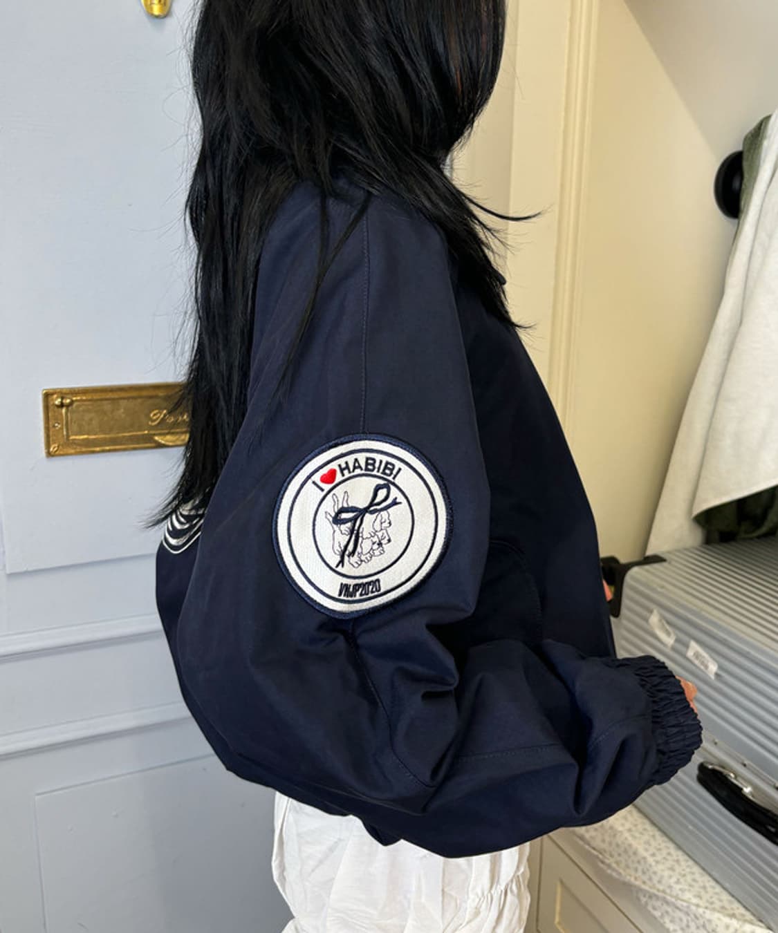 베니조프로덕트 하트 봄버 자켓 네이비 상품이미지5