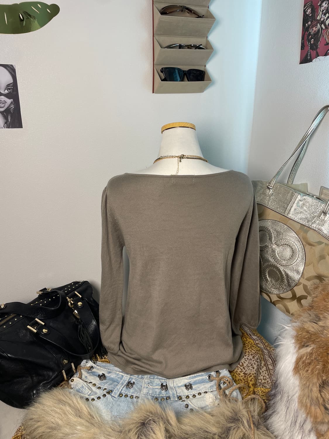 빈티지 베이비돌핏 꽈배기 니트 상품이미지5