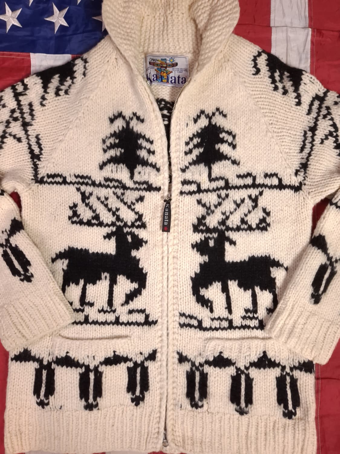 오리지날 캐나다제조 카나타 노르딕 울 코위찬 가디건 상품이미지3