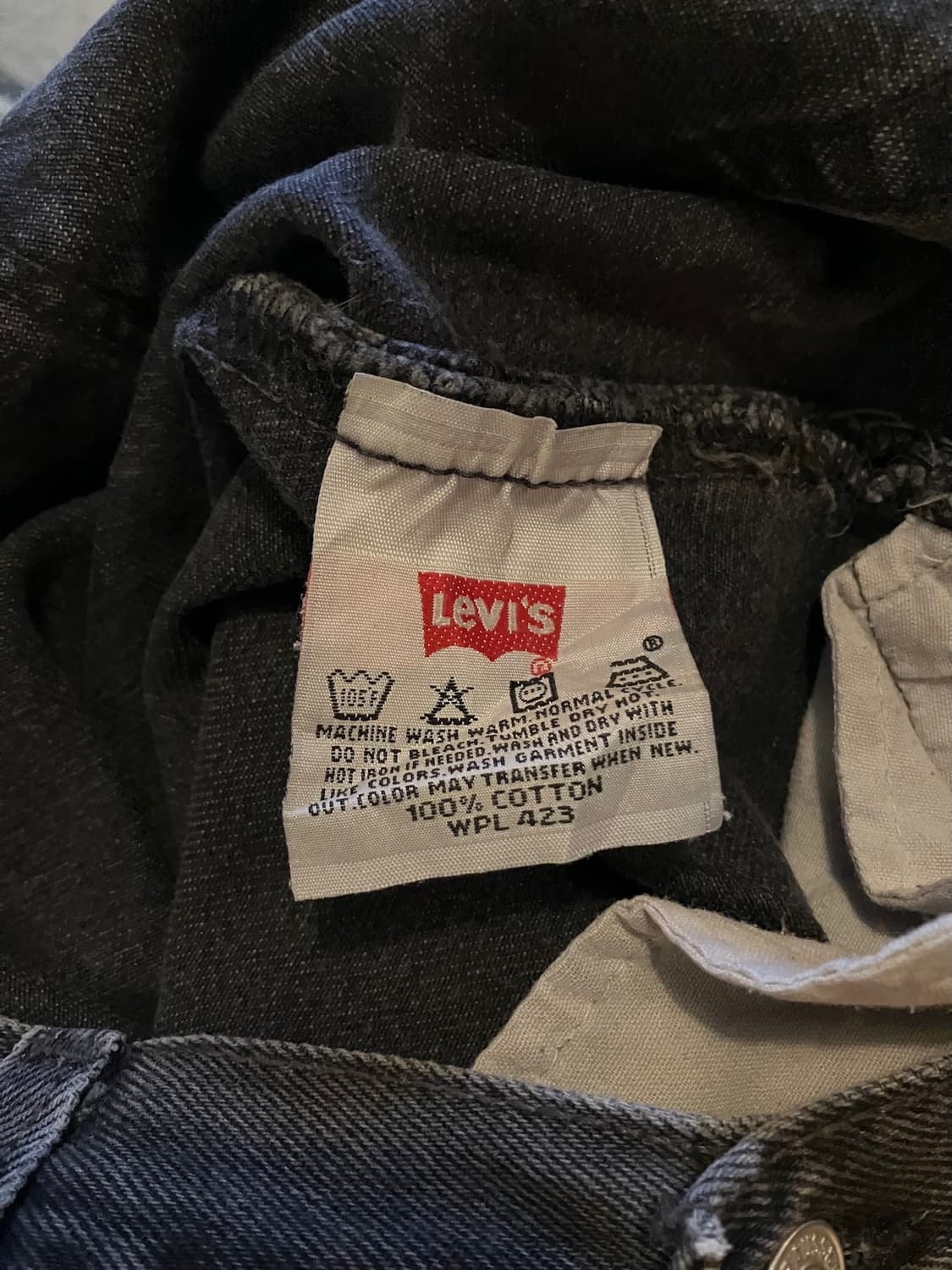 USA 빈티지 리바이스 501 0660 블랙진 흑청 데님 팬츠 상품이미지9