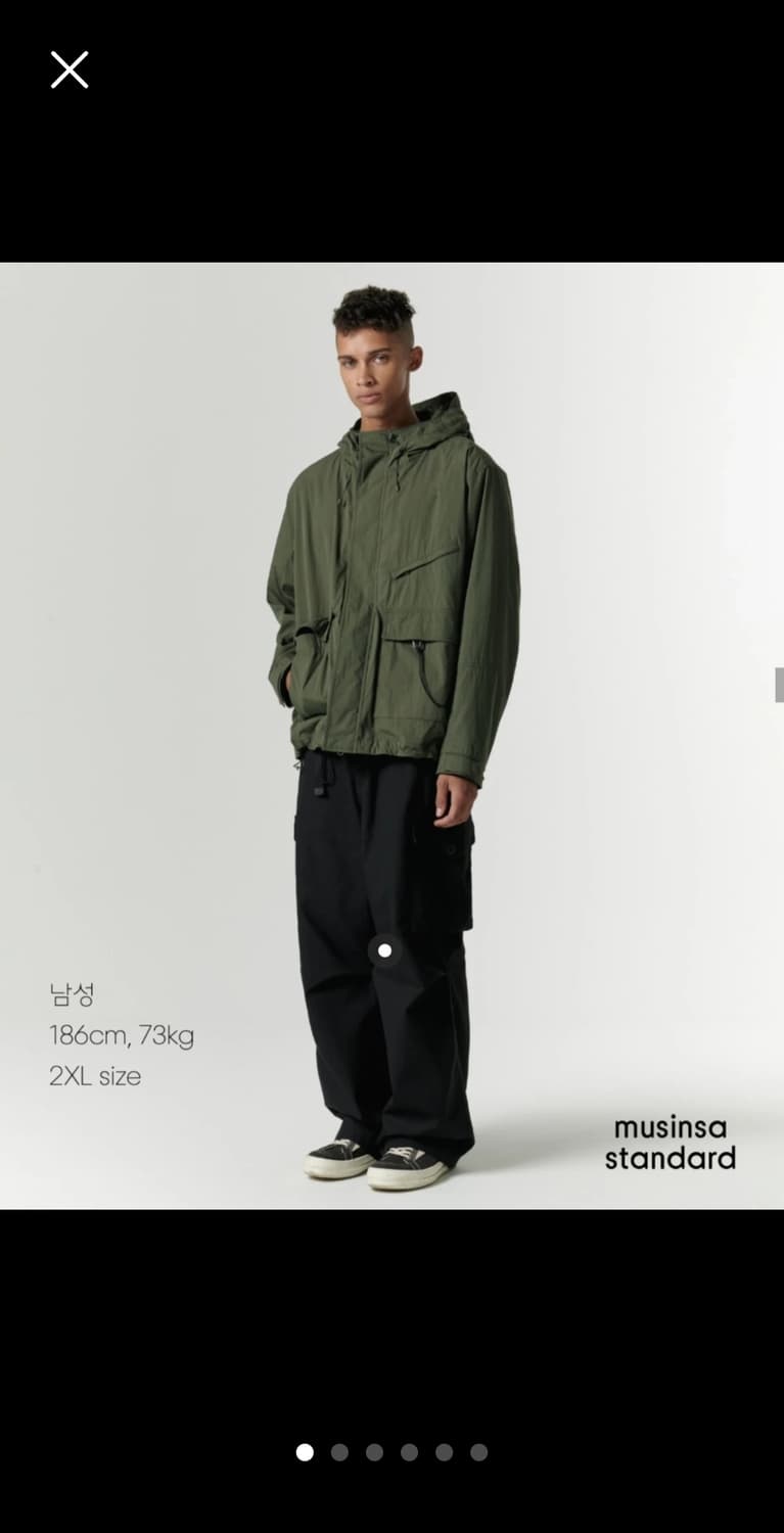 [무신사스탠다드] 시티 레저 후디드 윈드브레이커 자켓 카키 XL 미개봉 상품이미지1