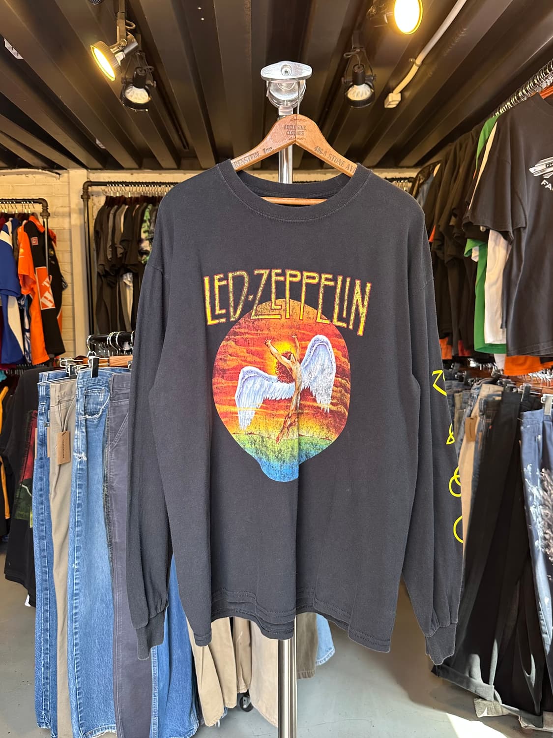 레드 제플린 Led Zeppelin 프린팅 롱슬리브 티셔츠 상품이미지1