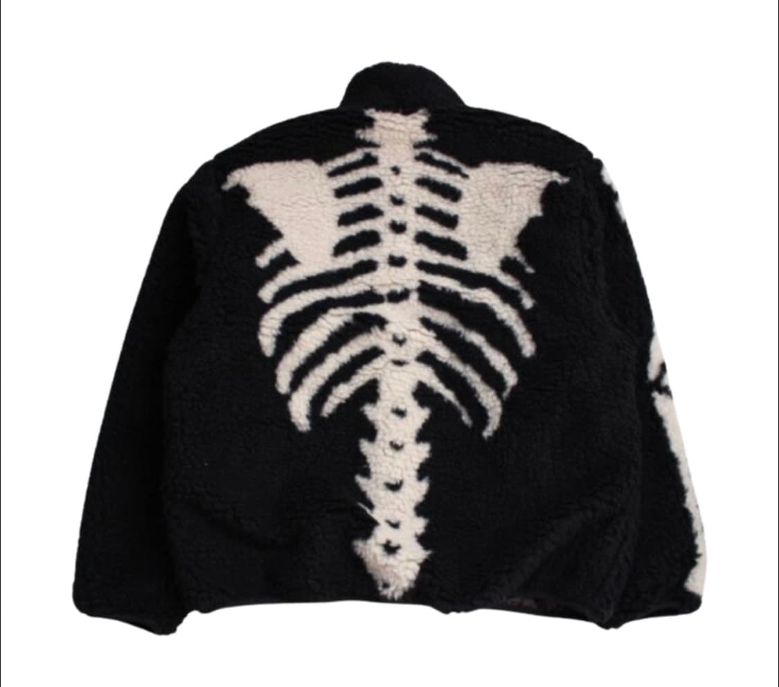 캐피탈 본 패턴 보아 플리스 리버시블 블루종 블랙 3사이즈 상품이미지3