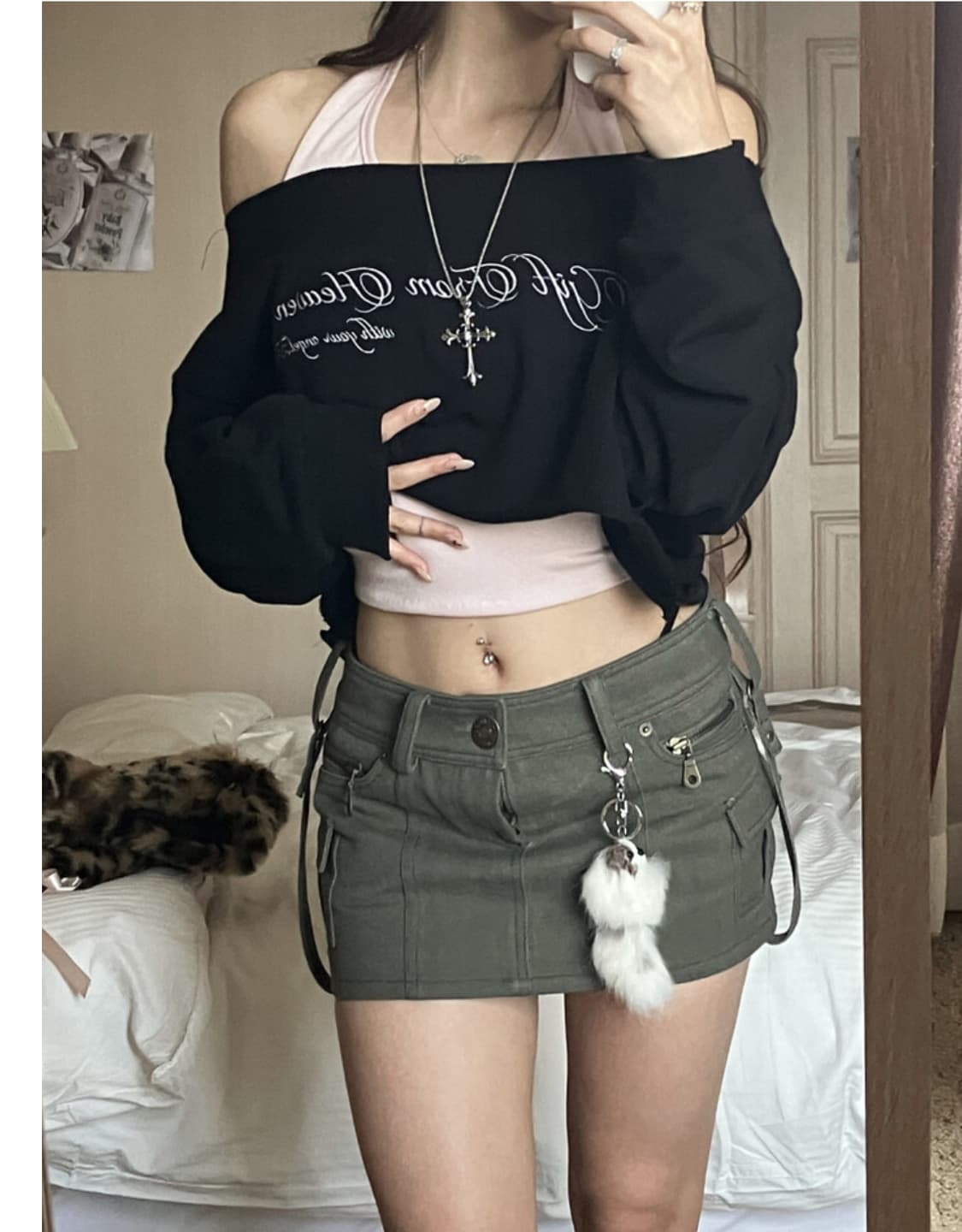 Angelnumber555 Heaven sweatshirts 블랙 상품이미지2