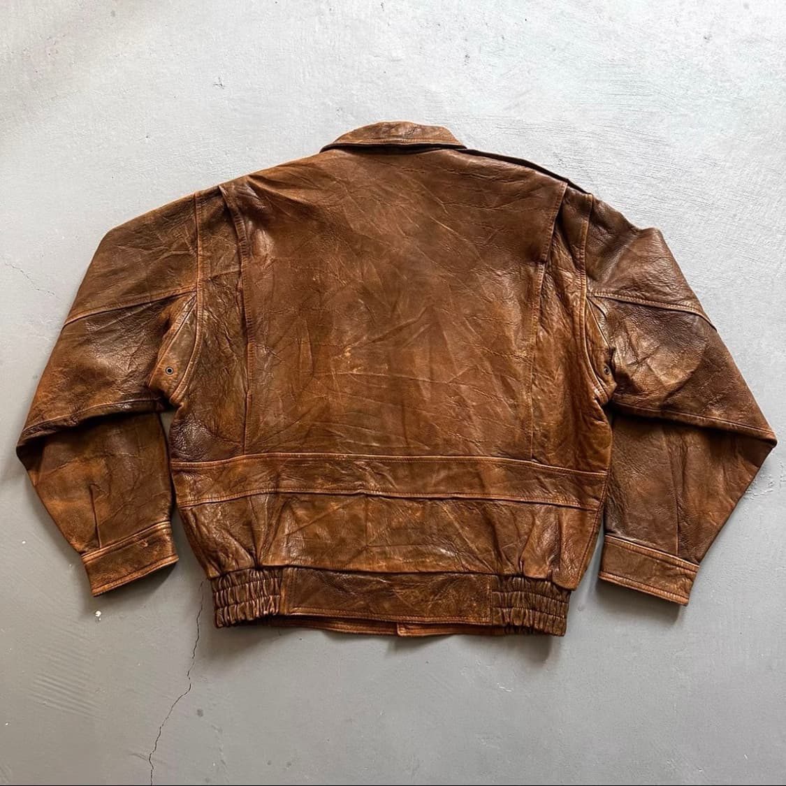 Vintage 아메리칸 복각 A-2 타입 양피 플라이트 가죽 자켓 상품이미지3