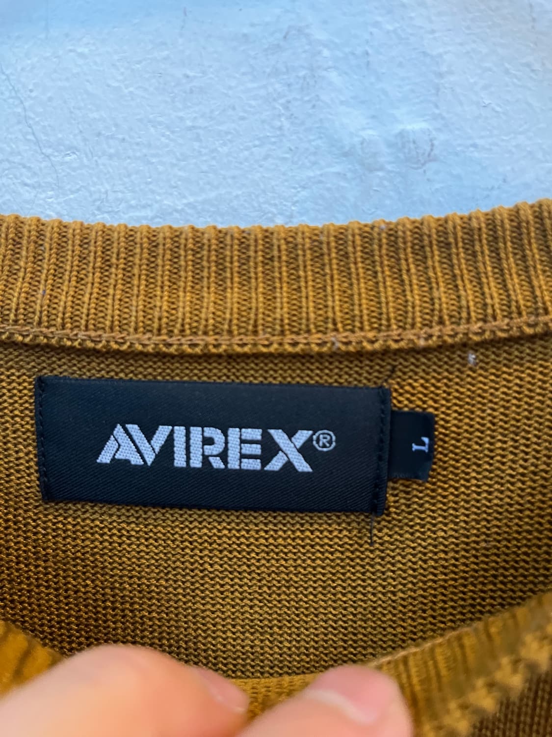 Avirex 포켓 브라운 니트 L 상품이미지4