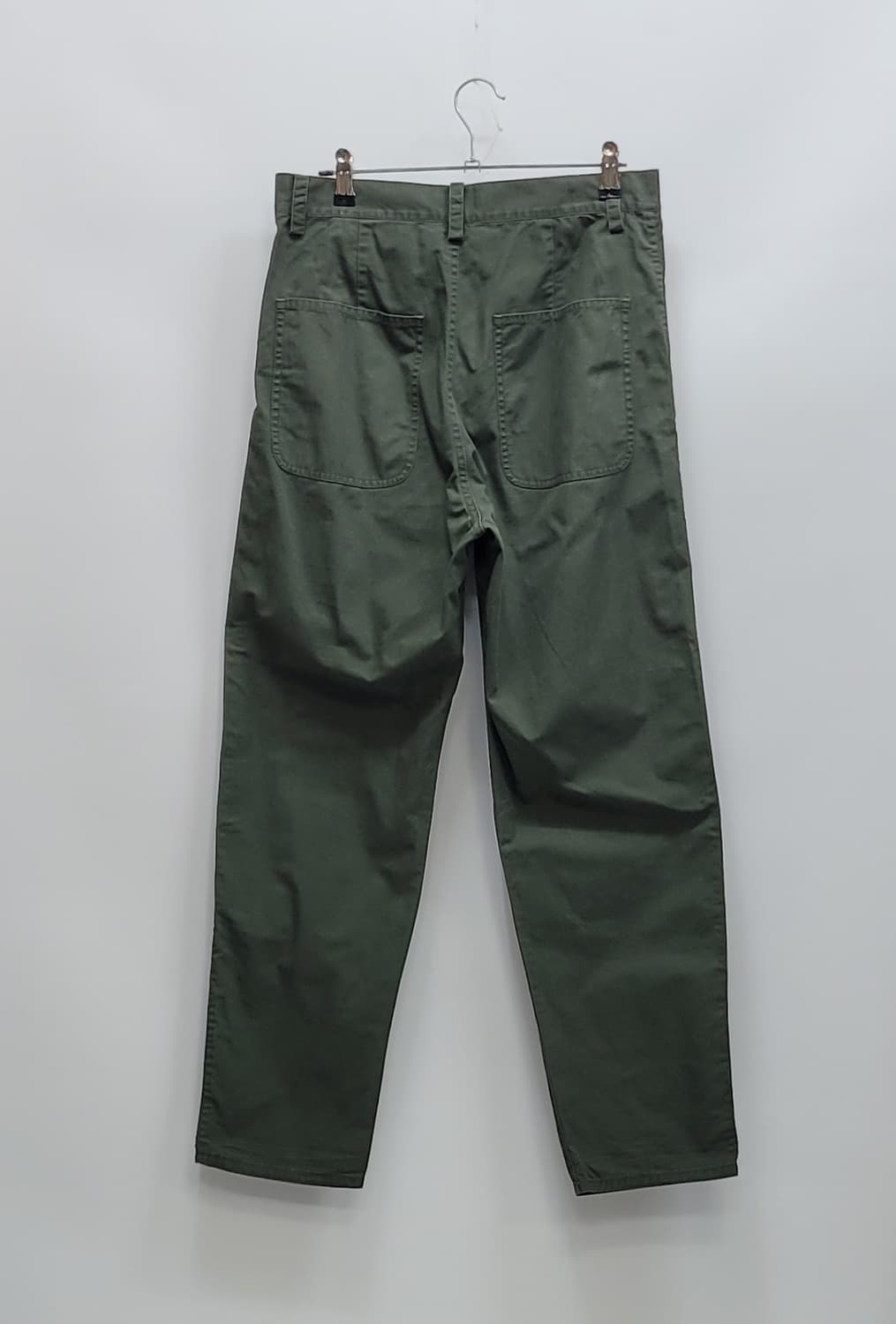 COS 코스 세미 배기핏 코튼 팬츠 / 여 160-64A 카키
 상품이미지2