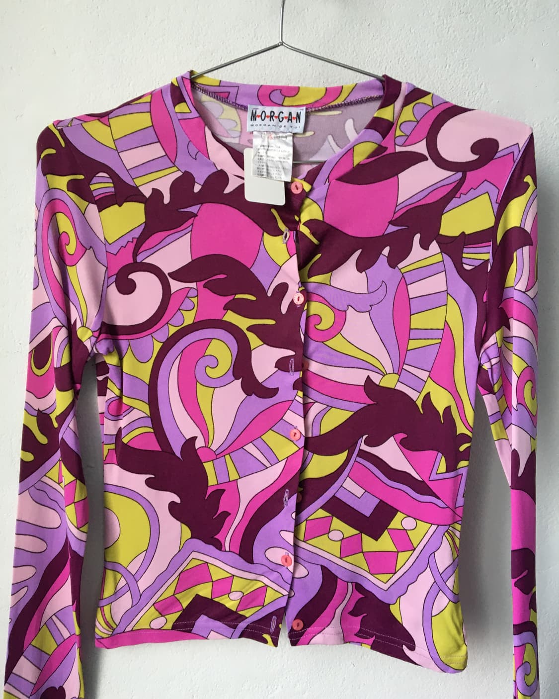 Morgan oriental pattern slim fit cardiga 상품이미지4