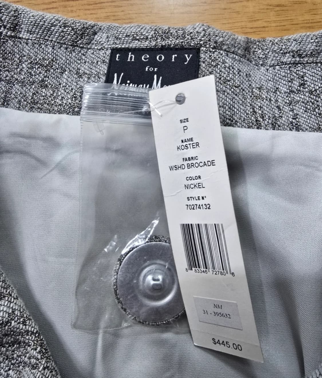 (XS) (새상품) 띠어리 네이만마루쿠스 콜라보 여성자켓 상품이미지6