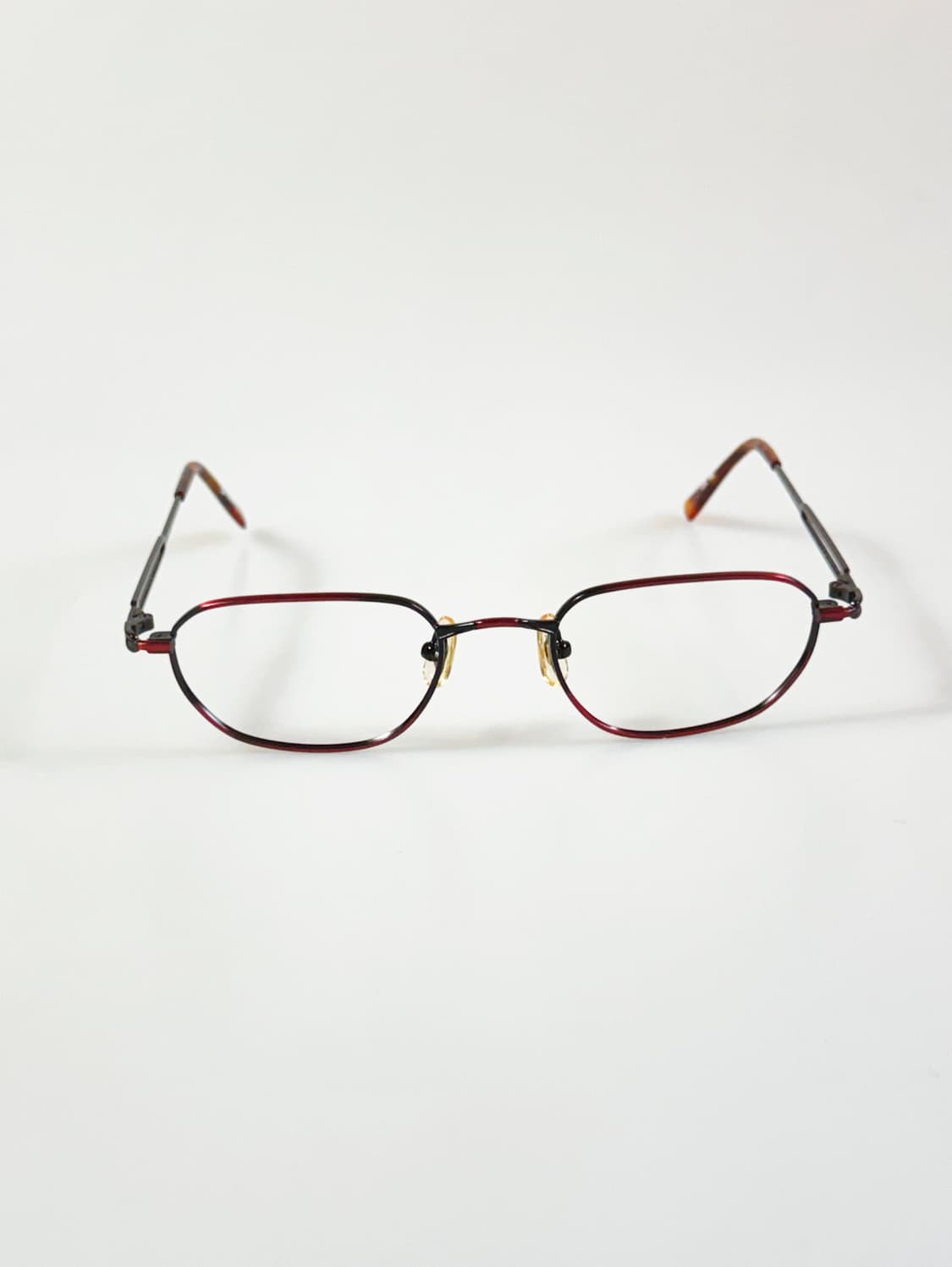 90s PLUS ZOOM 슬림 스퀘어 그라데이션 메탈 빈티지 안경 상품이미지2