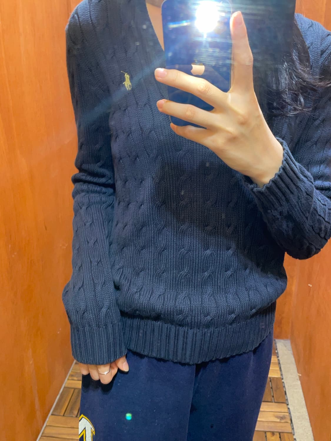 (L) POLO 폴로 랄프로렌 스포츠 케이블  브이넥 니트 상품이미지2