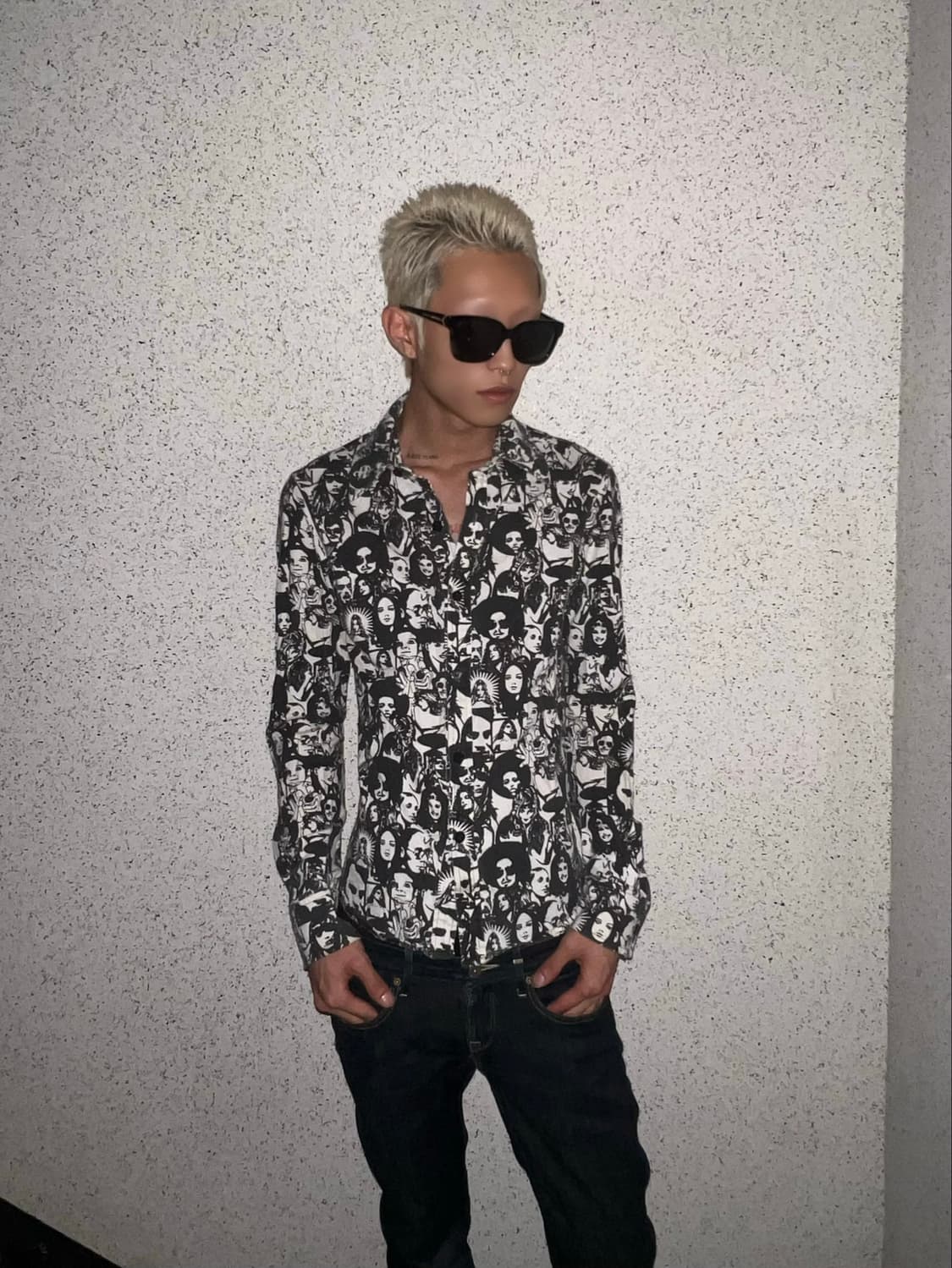 사람 얼굴 빈티지 셔츠 상품이미지1