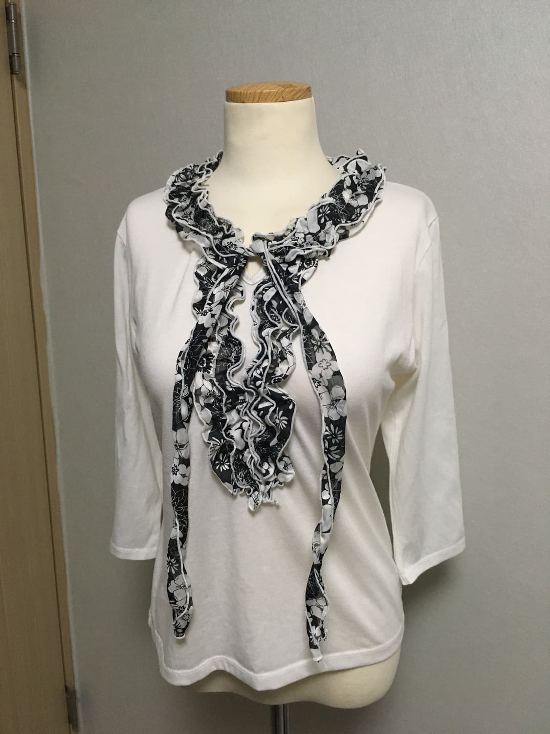 일본빈티지 레이스 프릴 티셔츠 상품이미지4