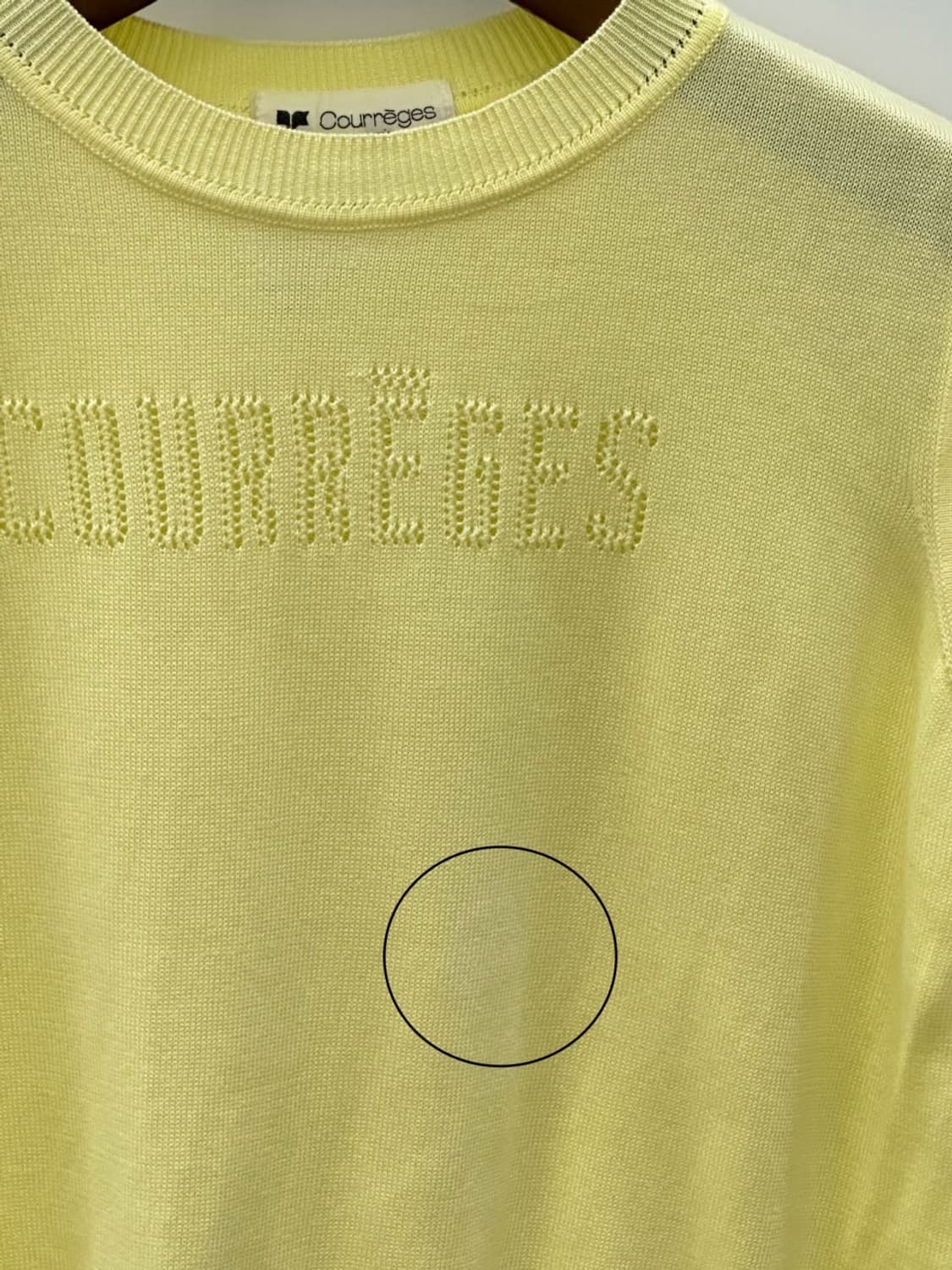 courreges / 꾸레쥬 옐로우 코튼 슬리브리스 + 가디건 세트  상품이미지5